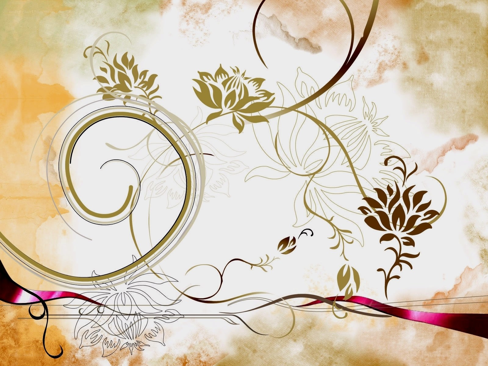 floral swirl design
