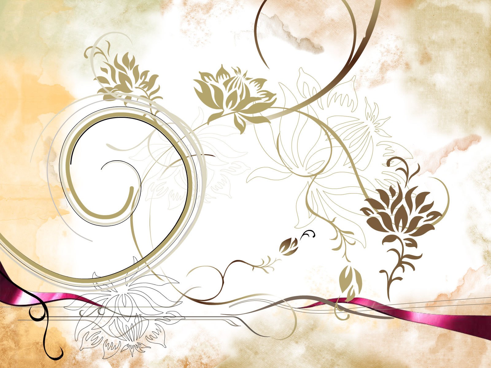 floral swirl design background