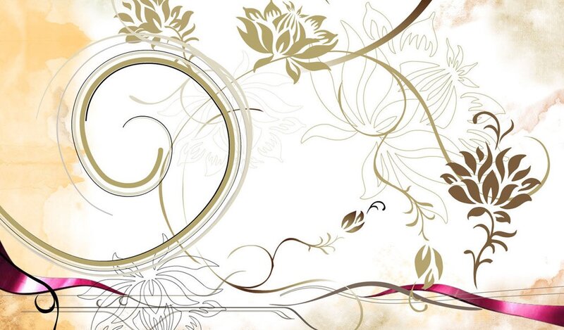Floral Swirl Design — Gold