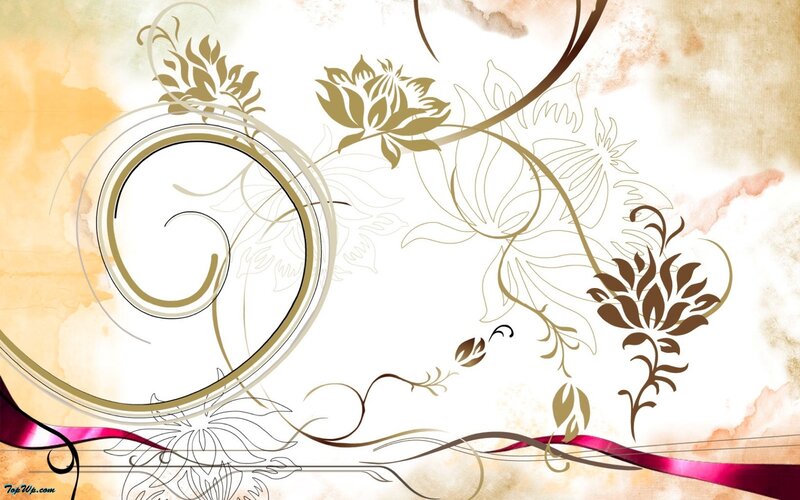 floral swirl design wallpaper