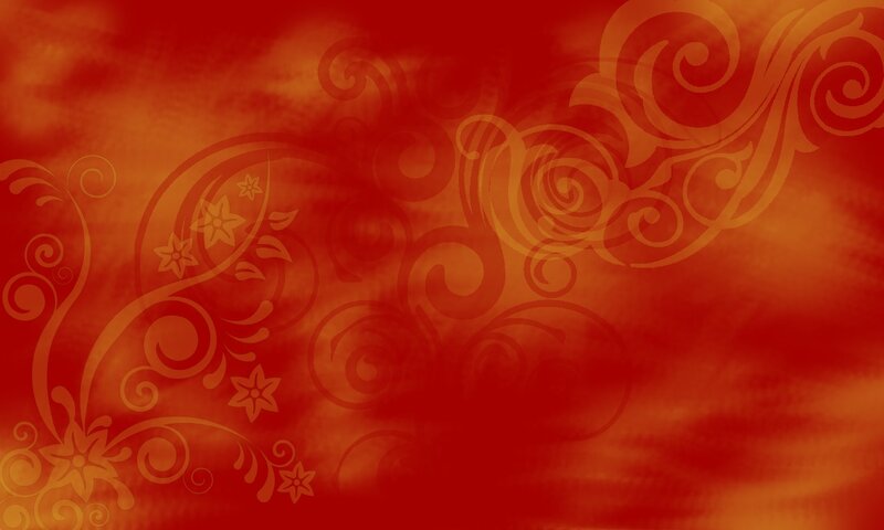 Floral Swirl Pattern — Red