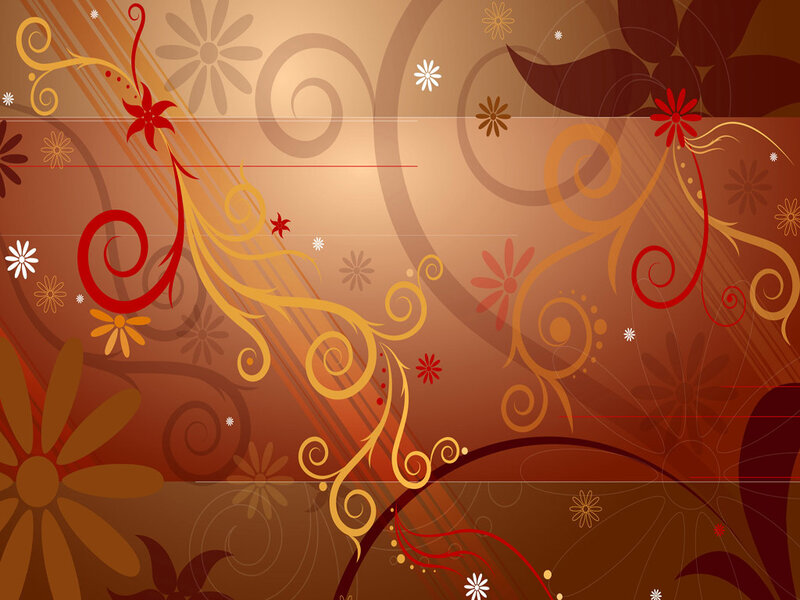 floral swirls and flowers