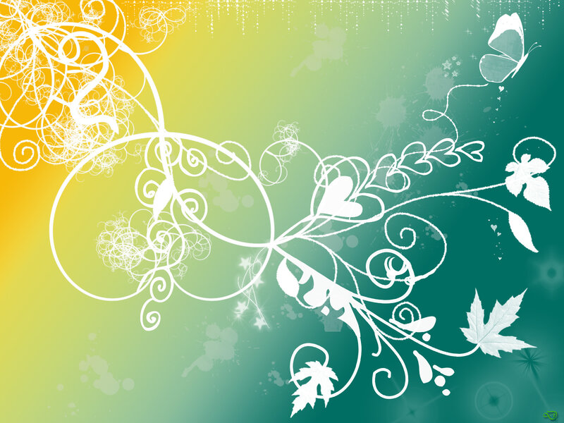 floral swirls on gradient