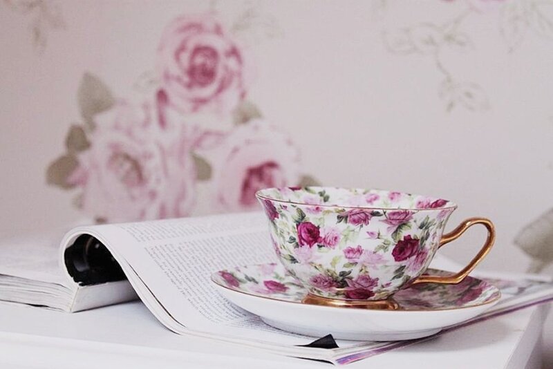 Floral Teacup on Book