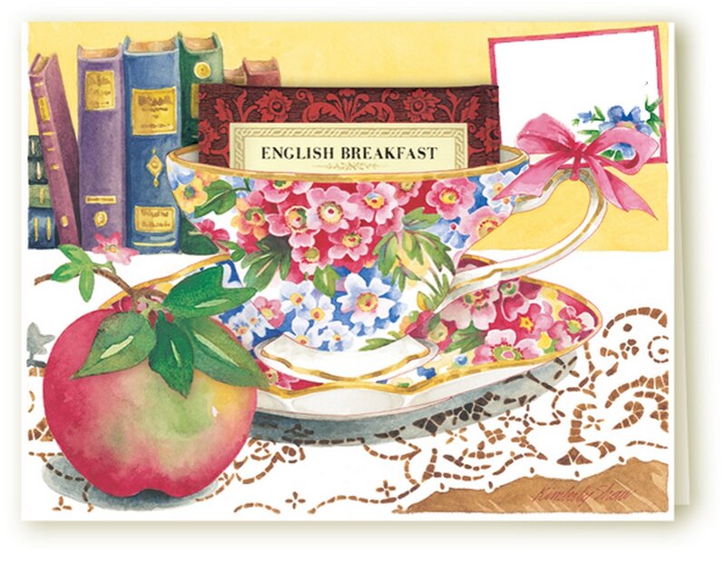 Floral Teacup with Apple