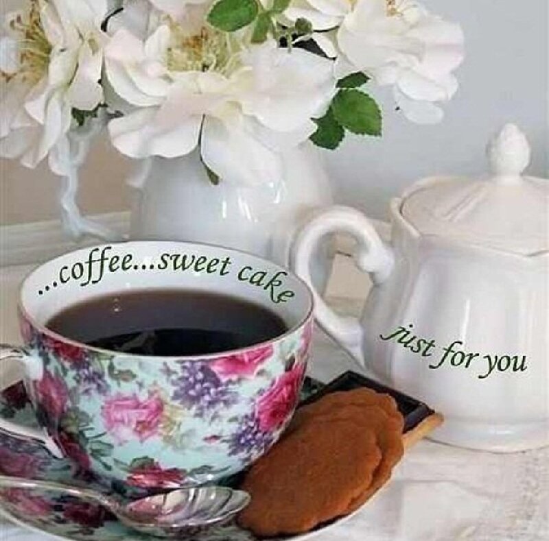 Floral Teacup with Cookies