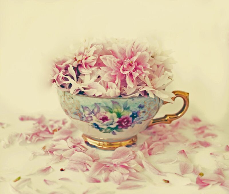 Floral Teacup with Petals