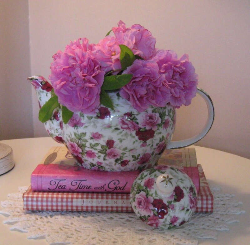Floral Teapot with Flowers