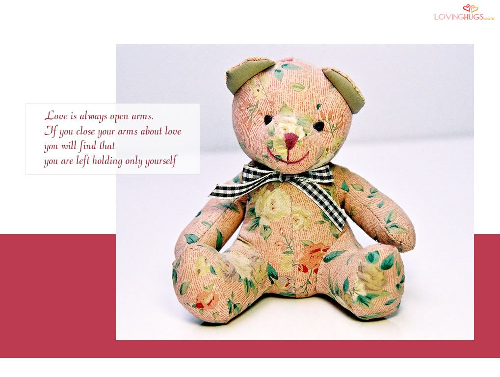 Floral teddy bear with quote