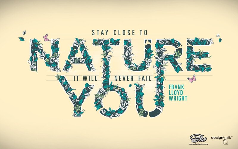 Floral Typography Design