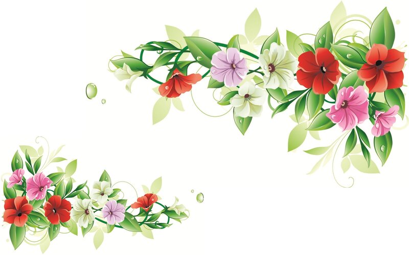 Floral Vine Border — Green