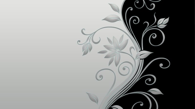 Floral Vine Design — Black, Elegant