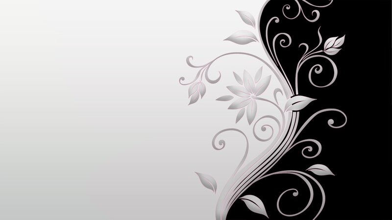 Floral Vine Design — Black, Elegant, Vector Art, Flowers