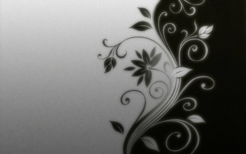 Floral Vine Design — Black, Minimalist