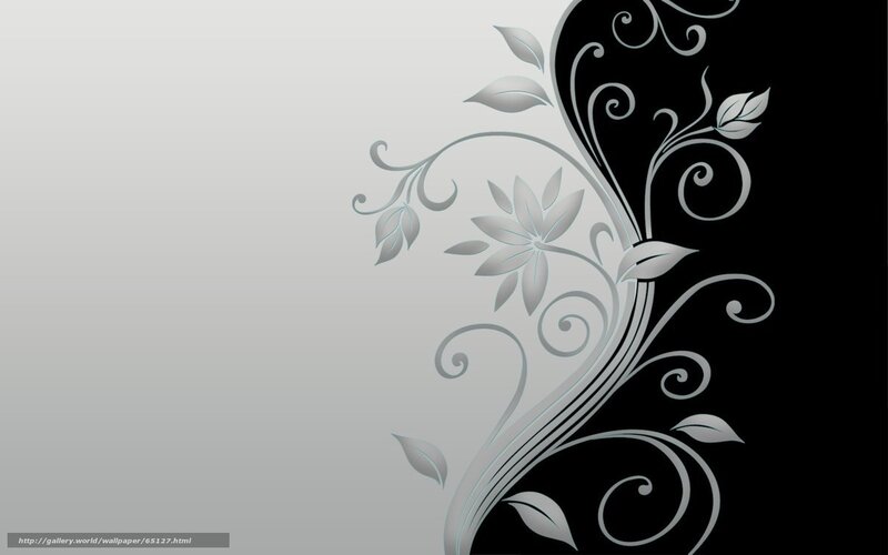 Floral Vine Design — Black