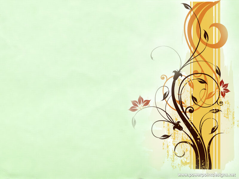 Floral Vine Design — Green, Calm