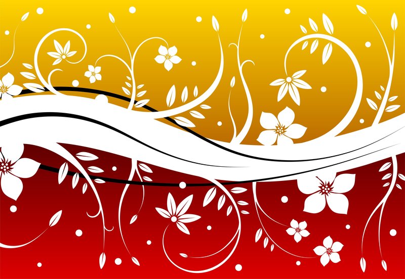 floral vine pattern background