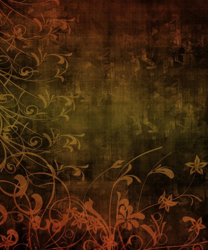 Floral Vine Pattern — Brown, Dark