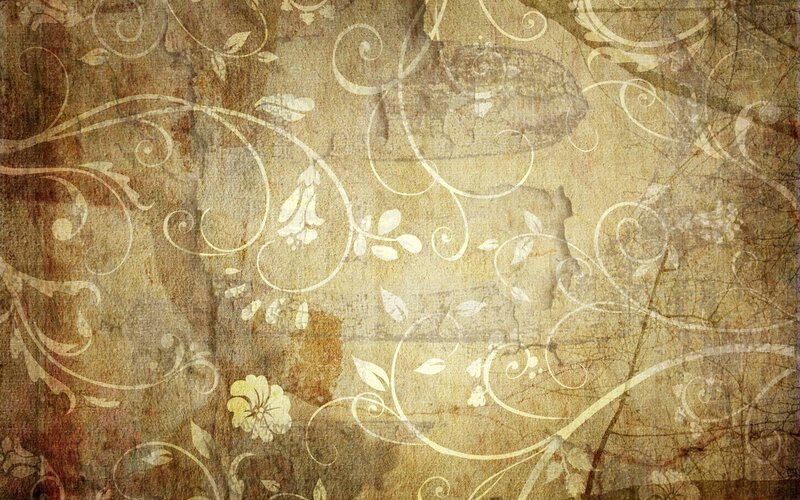 Floral Vine Pattern — Brown, Ornate