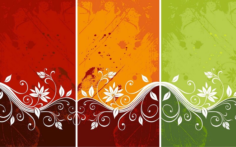Floral Vine Pattern — Red, Vibrant