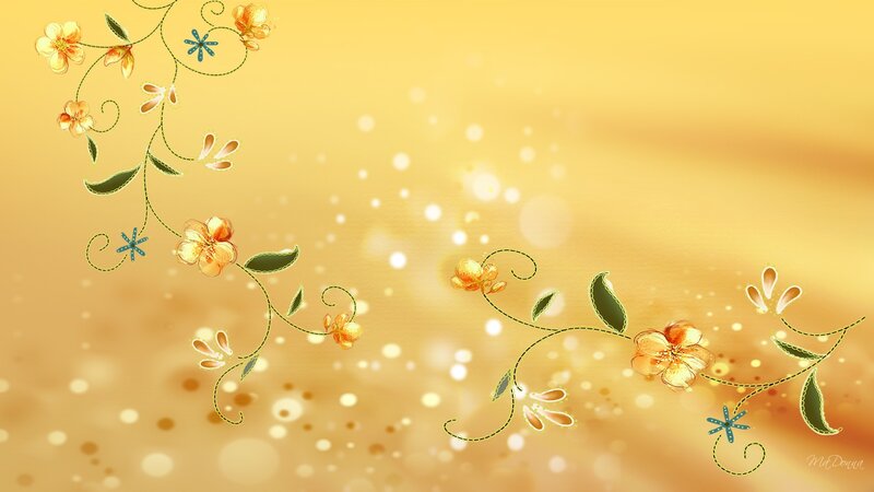 Floral Vine Pattern — Yellow