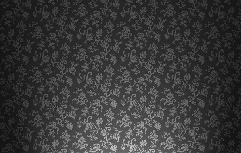 Floral Wallpaper Pattern — Black