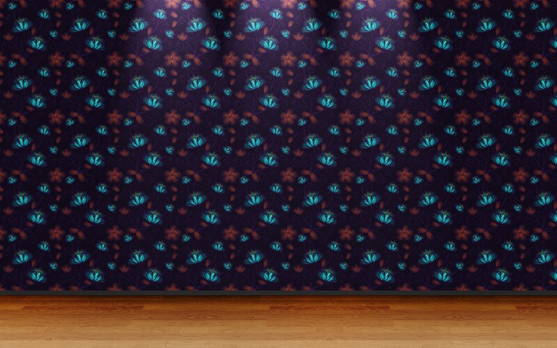 Floral Wallpaper Pattern — Purple