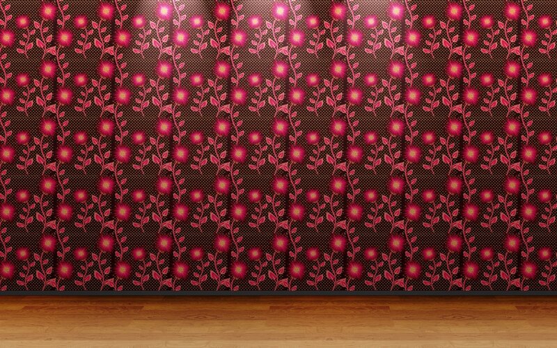 Floral Wallpaper Pattern — Red