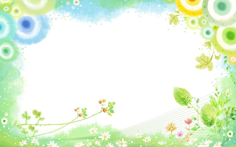 floral watercolor frame