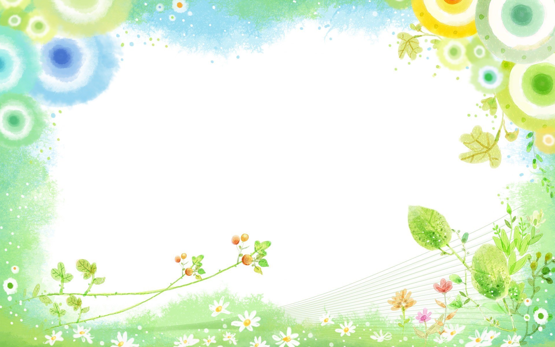 floral watercolor frame
