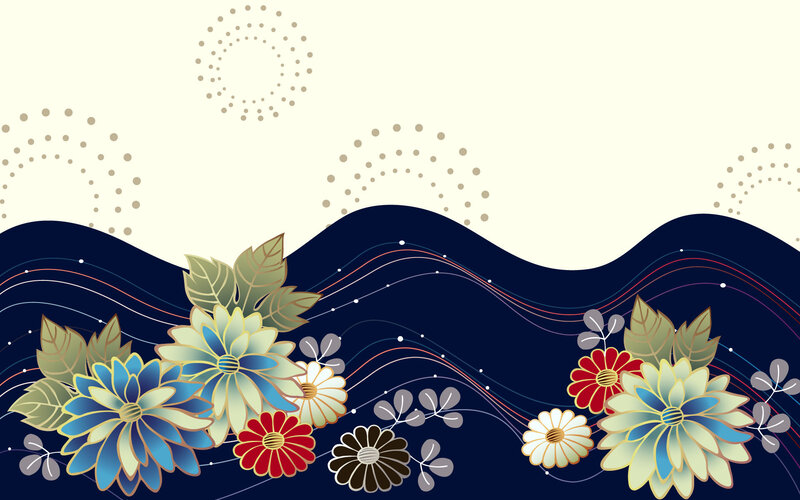 floral wave pattern design