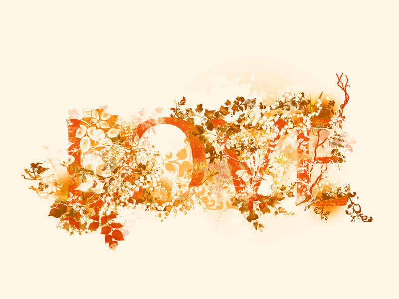 Floral Word Art
