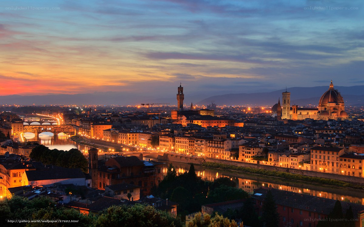 Florence at dusk