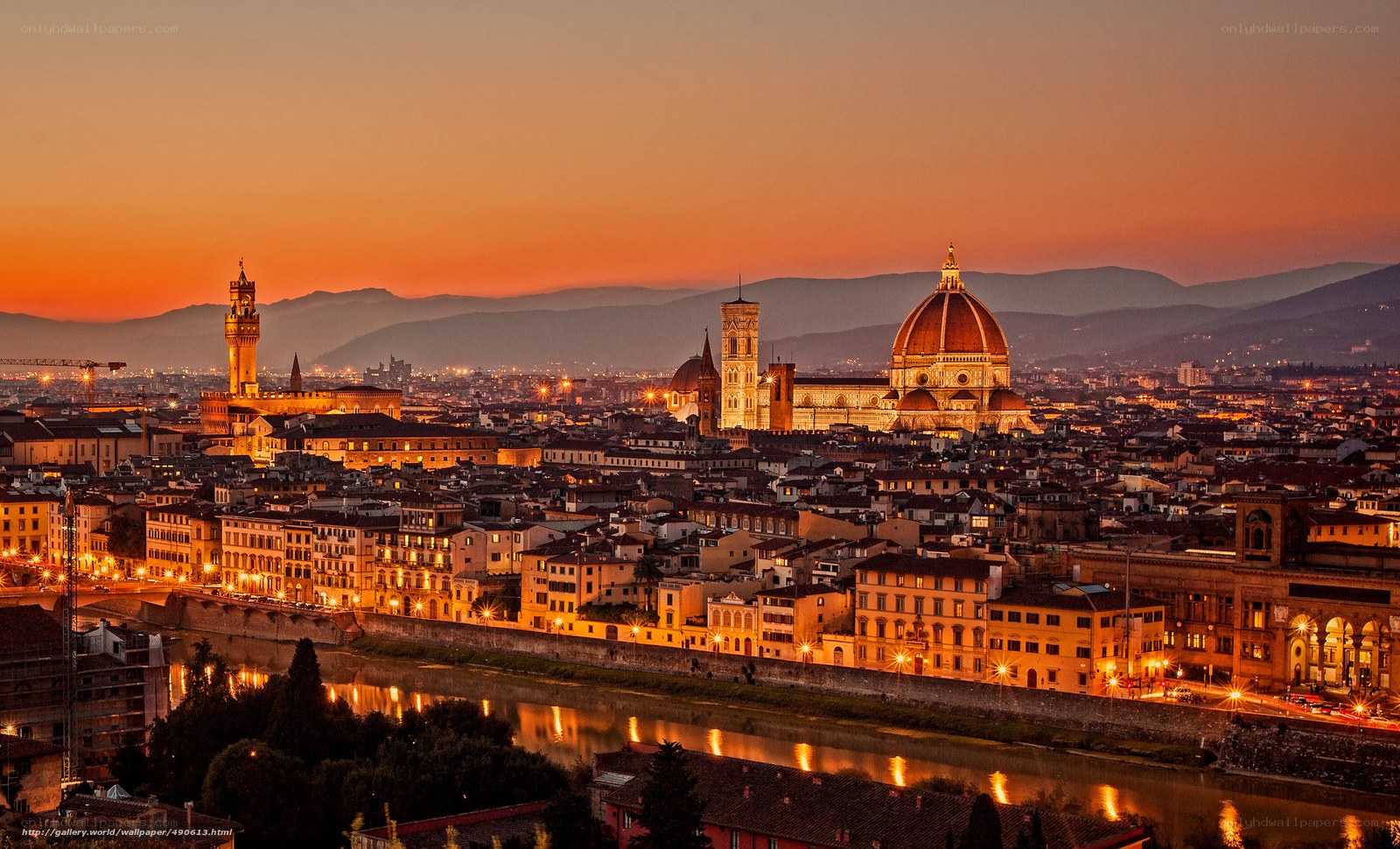 Florence at sunset