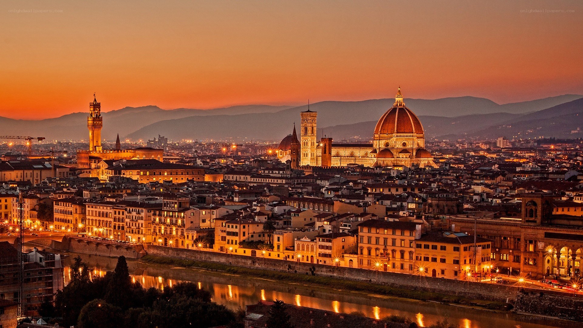 Florence at sunset