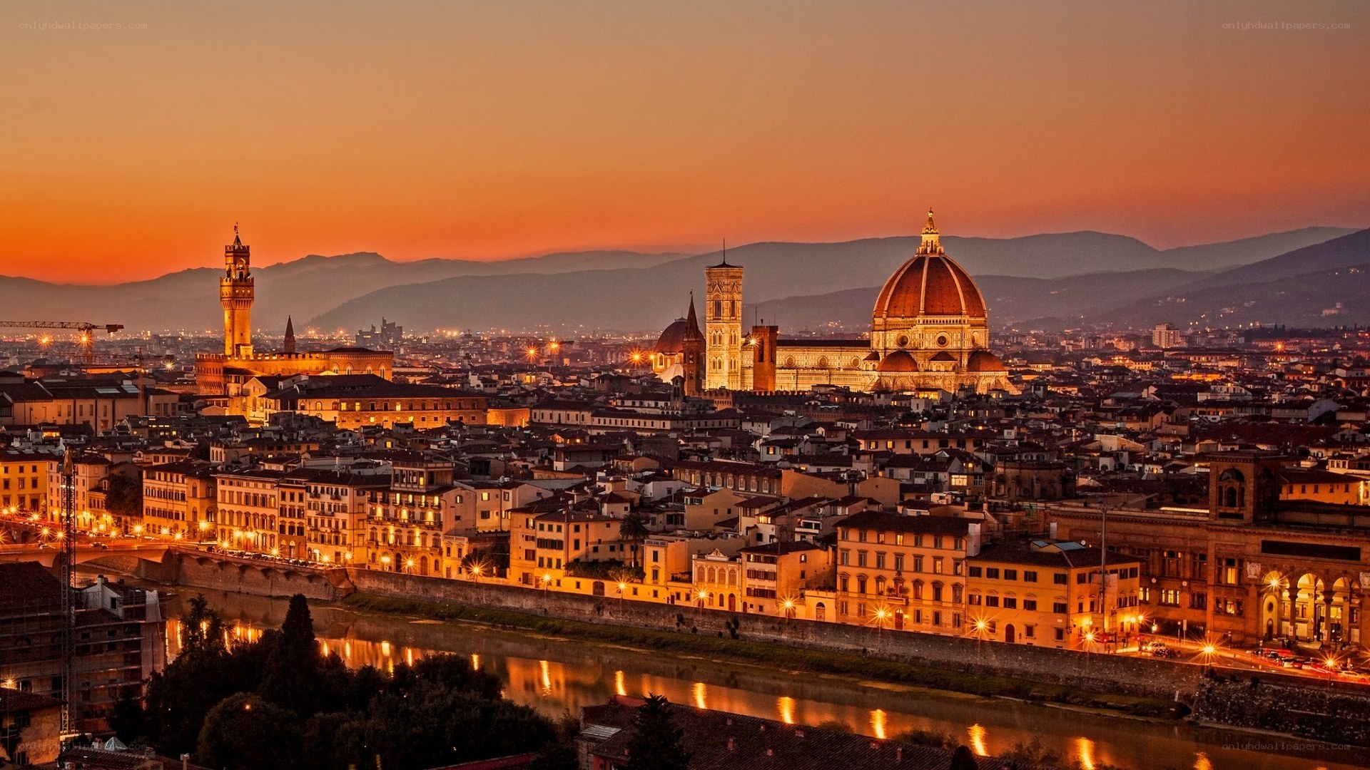Florence at sunset