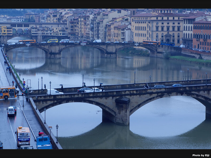 Florence bridges over Arno River