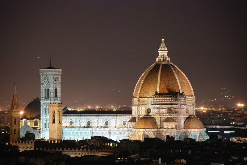 Florence Cathedral at Night — White