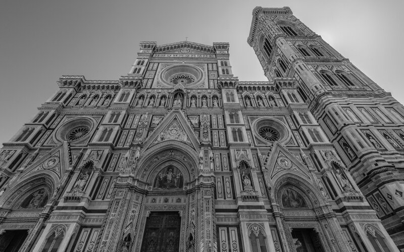 Florence Cathedral Facade — Black