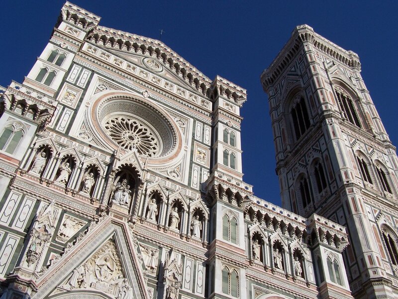 Florence Cathedral Facade — White, Dramatic