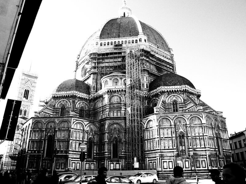 Florence Cathedral with scaffolding
