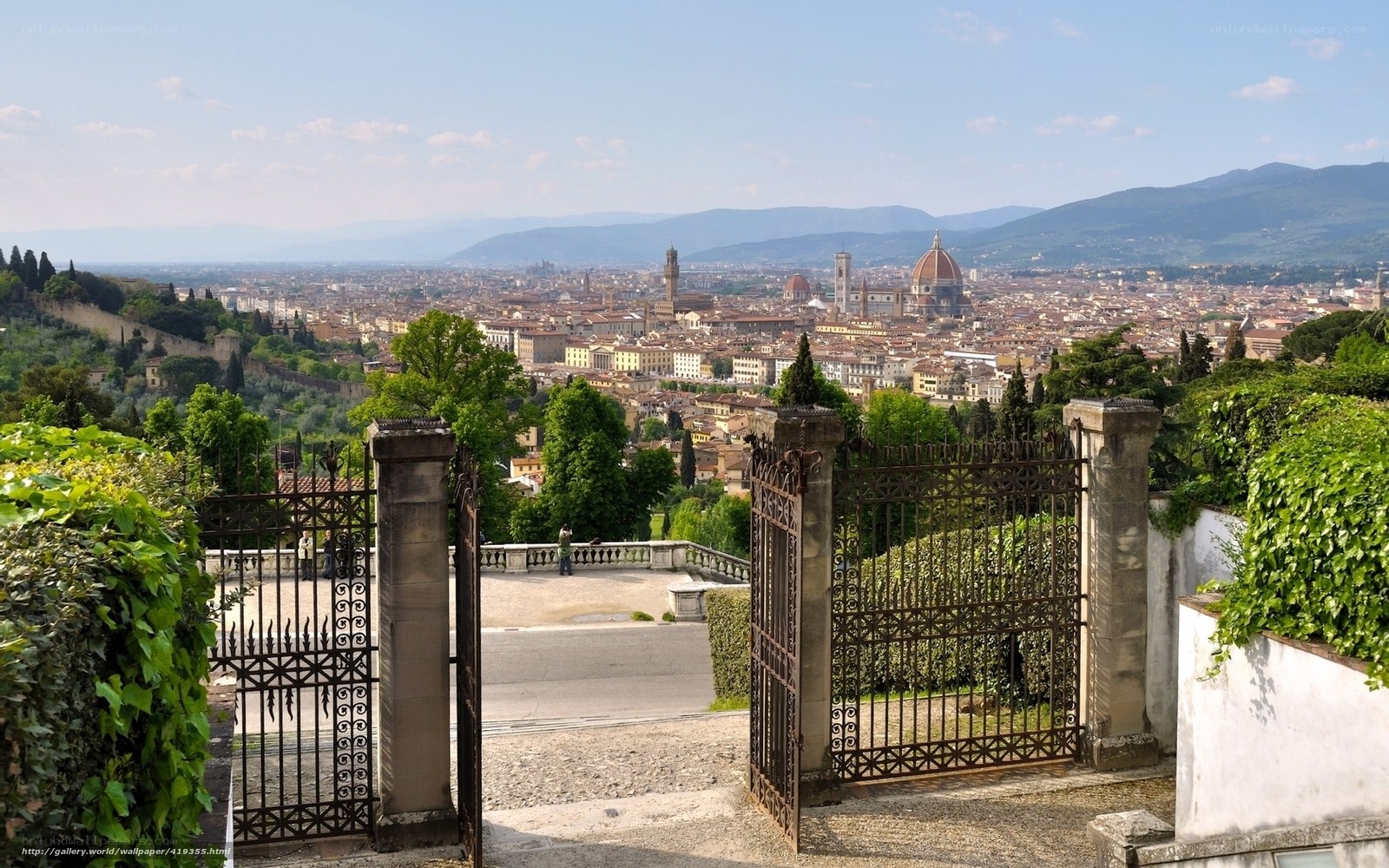 Florence city view from hill