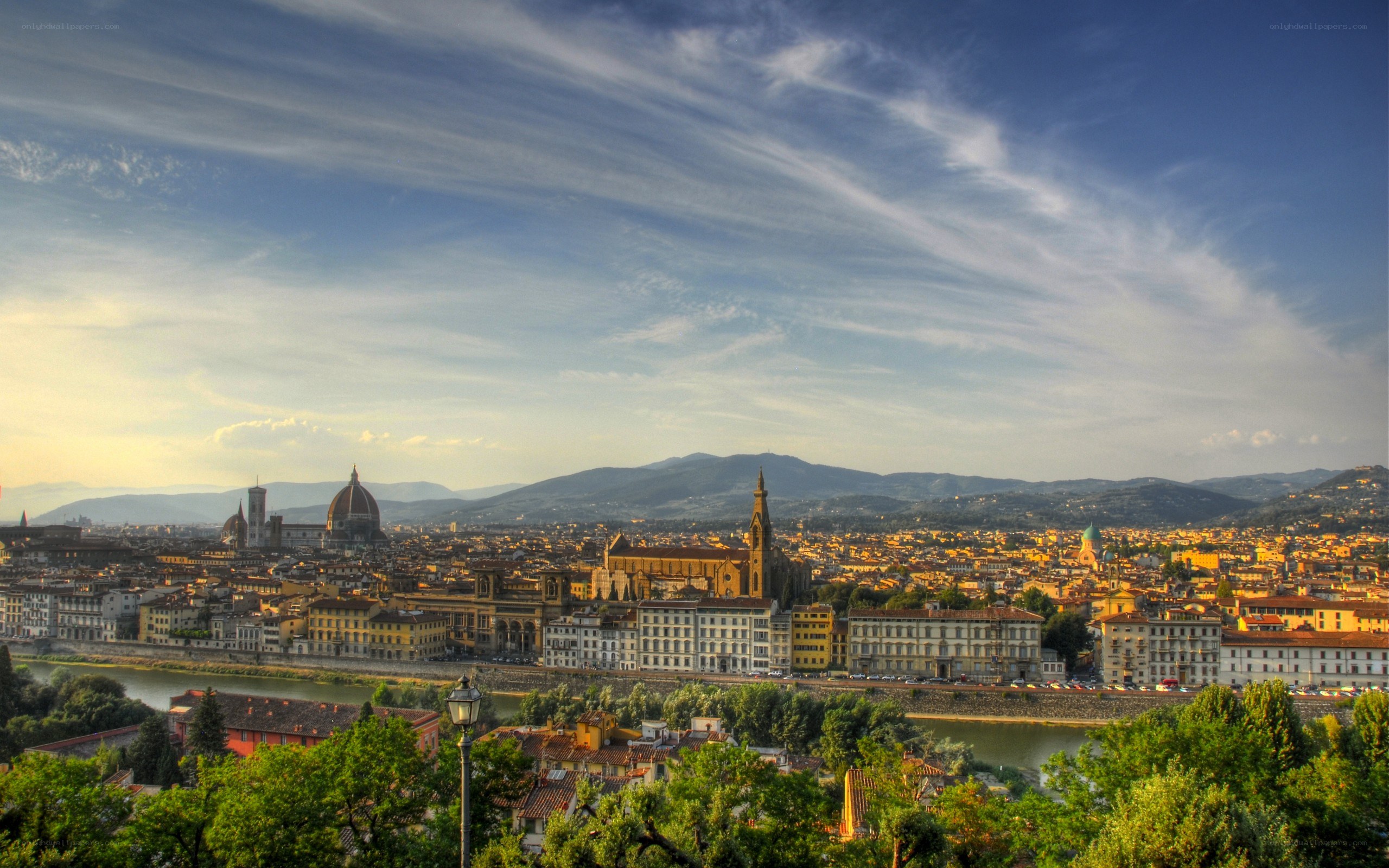 Florence cityscape at sunset