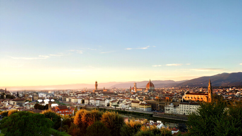 Florence Cityscape — Blue, Serene, Sunset