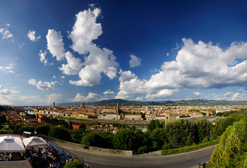 Florence Cityscape — Blue