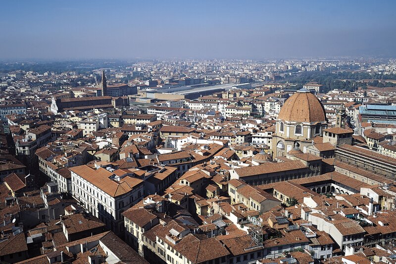 Florence cityscape from above