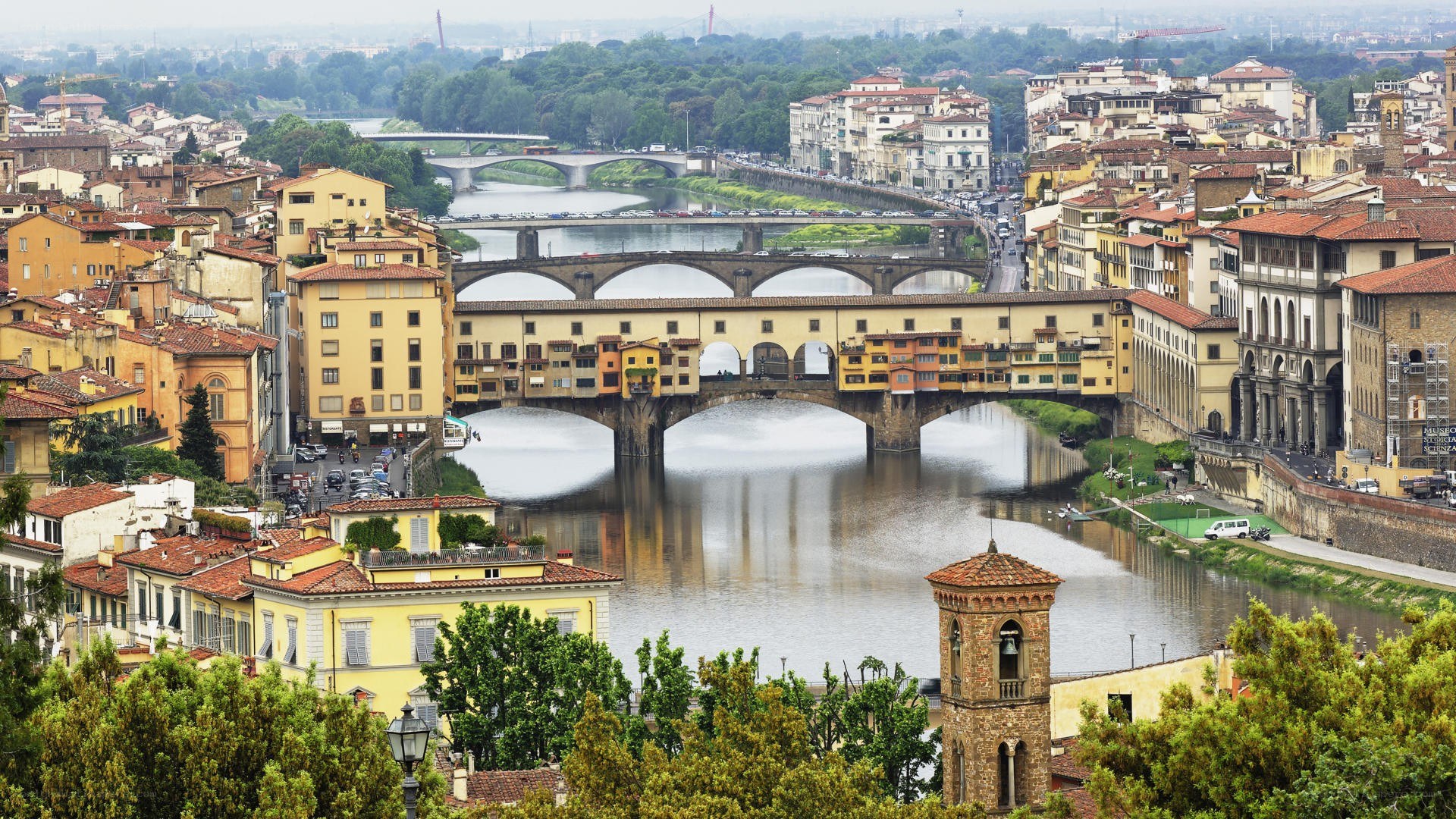 Florence cityscape with bridges