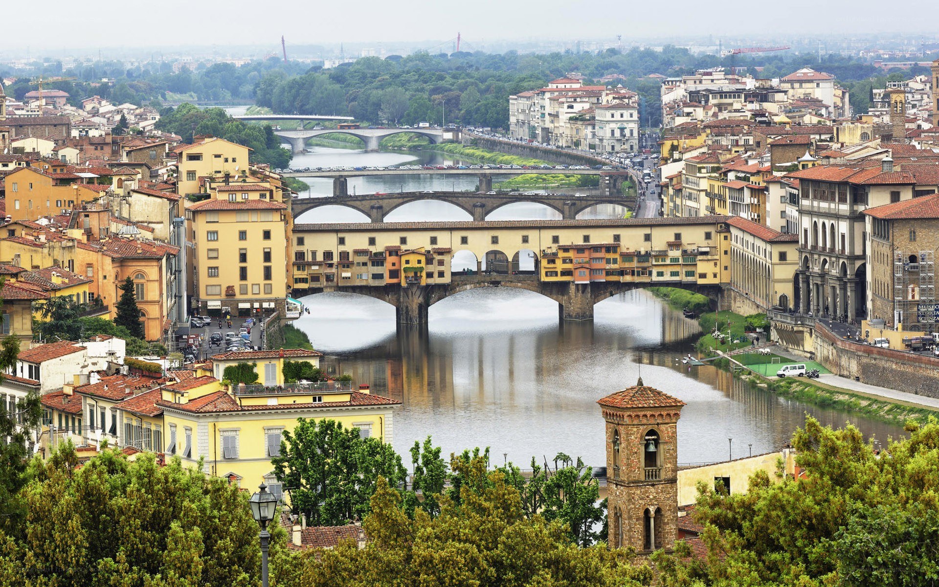 Florence cityscape with Ponte Vecchio