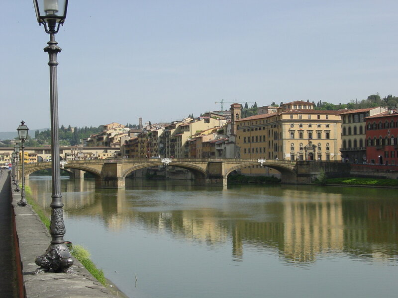 Florence river scene with bridge