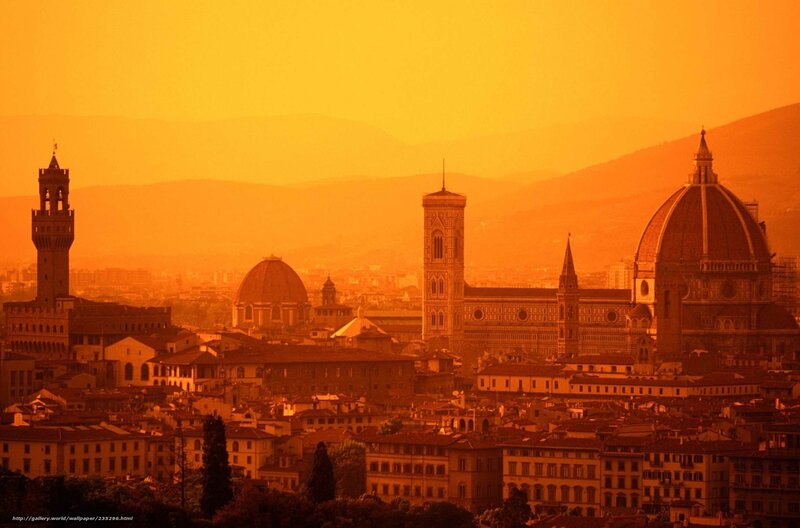 Florence skyline at sunset